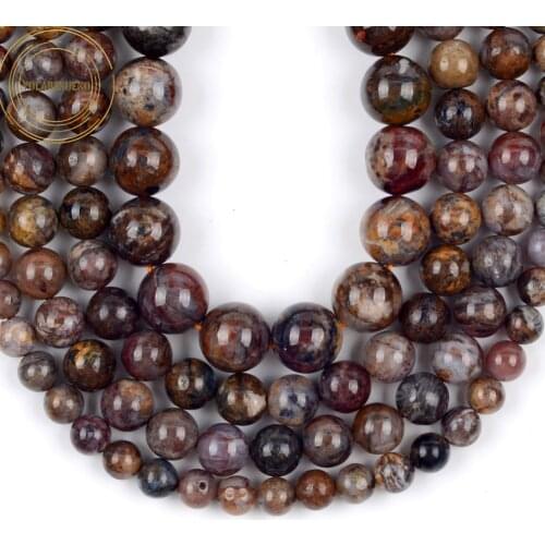 A+ Natural Stone Amazing petersite Smooth Round Beads Loose Spacer Beads For Jewelry Making Diy Bracelet Necklace 6 8 10mm 15