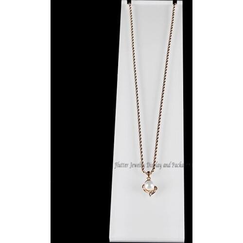 Horizontal White Cream Acrylic Necklace Display Stand necklace Holder Necklace Display Case Jewelry Stand Jewellery Organizer