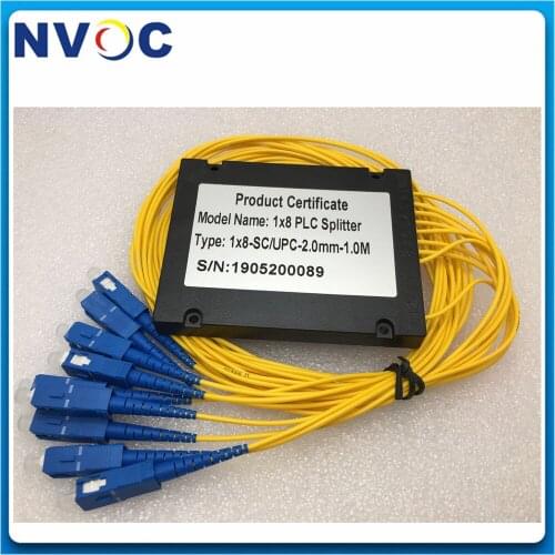 GPON 1*8 1*16 Fiber Optic PLC ABS Splitters/Couplers With SC/LC/FC UPC 1X8 1X16 1M 2.0mm LC/SC/FC/ST APC PLC Splitter Box