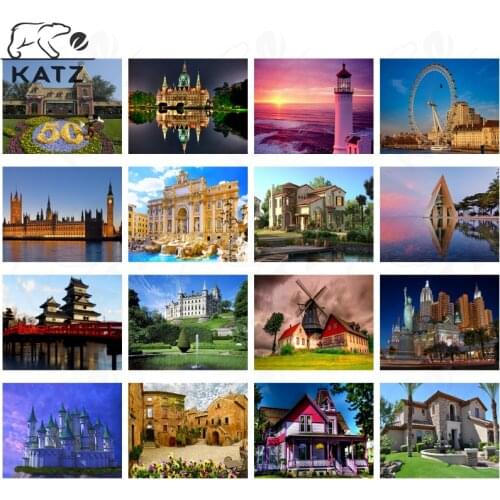 City Splendid Light Show Diamond Painting Cross Stitch Landscape Photography Picture Handmade Diy Diamond Embroidery Inlaid Gift