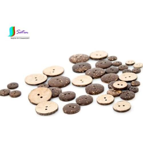 Natural Coconut Environmental Protection Coconut Shell Button Brown Handmade DIY Wooden Childrens Sweater Button A0072A