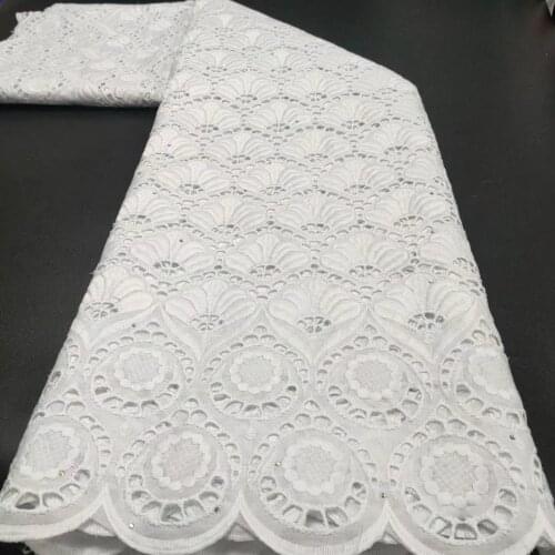 Latest Design Swiss Voile Lace In Switzerland High Quality Cotton 5yards Nigerian Dry Lace Fabric African French