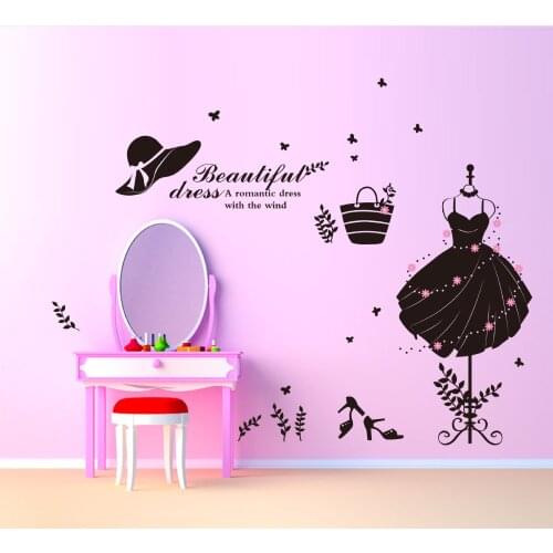 New Goods Clothes Shoes Hats Sitting Room Bedroom Home Decoration Black Wall Stickers on The Wall Glasses Coat Hanger