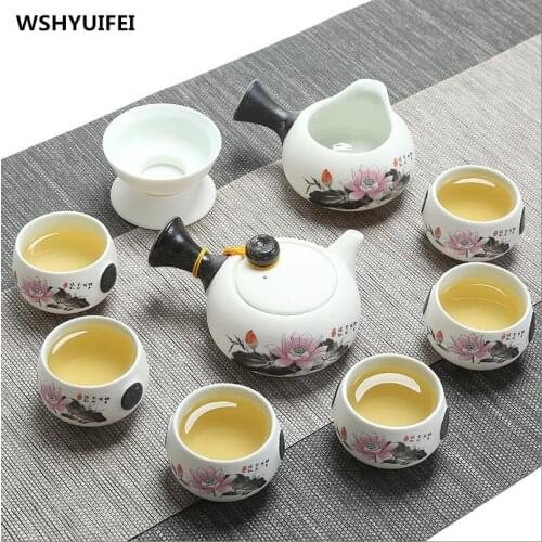New jingdezhen exquisite ceramic teapot kettles tea cup porcelain chinese tea set drink ware