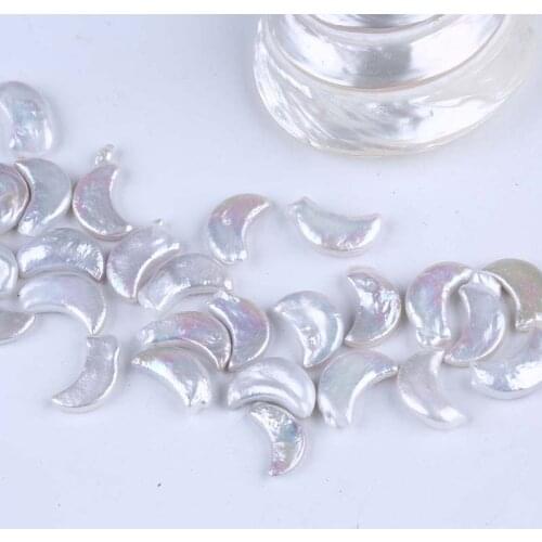 Wholesale Irregular Moon shape Freshwater loose pearl beads