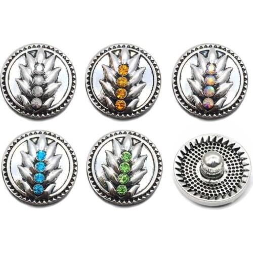 Wholesale w280 18mm rhinestone metal snap button for Bracelet Necklace Jewelry For Women jewelry Fashion accessories