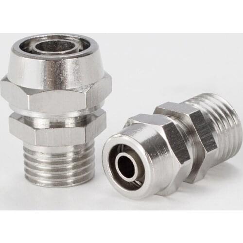 10PCS Pneumatic Components Nickel-plated Copper Lock Nut Quick-Twist Pneumatic Straight Vent Pipe Quick Connector PC4-01PC4-M5