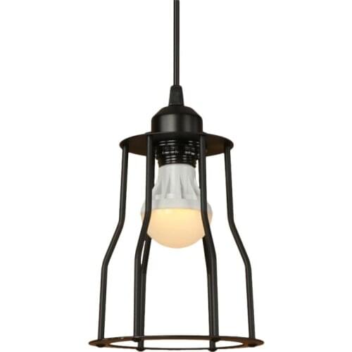 Industrial Loft Style Iron Cage Droplight Vintage LED Pendant Light Fixtures Simple Retro Hanging Lamp Home Indoor Lighting