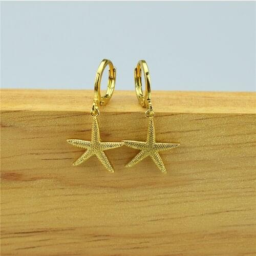 2021 new electroplating AAA micro cubic zirconia inlaid lovely animal Starfish Earrings Jewelry womens gifts mens gifts