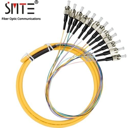 SMTE 12 Core Pigtail Fiber Optic ST/UPC Patch Cord 0.9mm 1~2 Meters Cable ODF Fiber Jumper Simplex FTTH