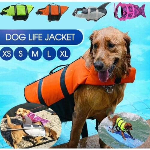 Dog Clothes Pet Life Jacket Pet Floating Vest Adjustable Dog Swimming Protective Vest Life Jacket Paddling Safety Pool Beach