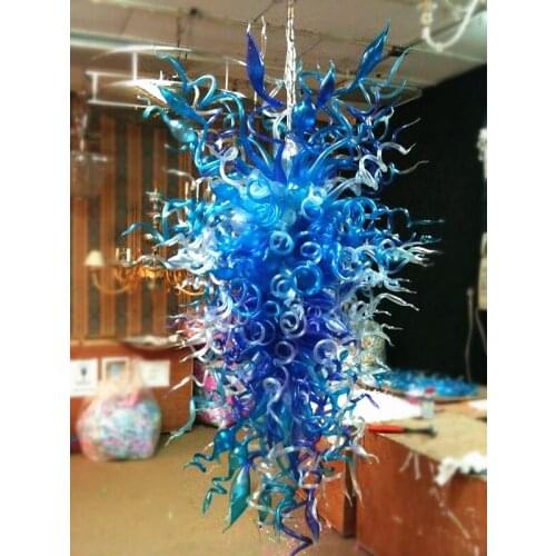Hot Sale Blue Art 3V LED Bulbs Blown Glass Chandelier Lightings