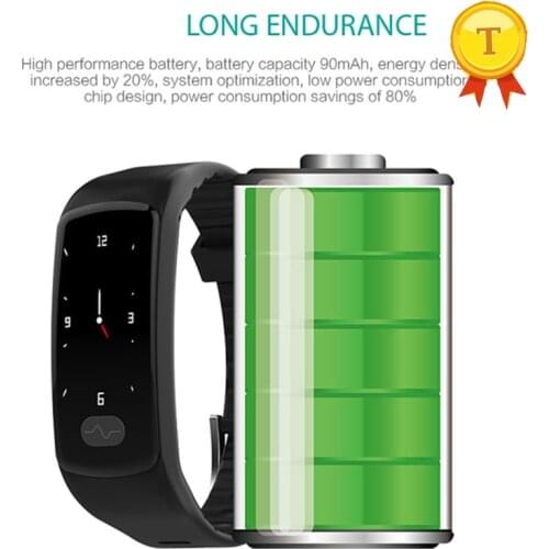 Long standby Smart Bracelet PPG+ECG Heart Rate Blood Pressure Monitor smart Band Waterproof Fitness Tracker support Step Calorie