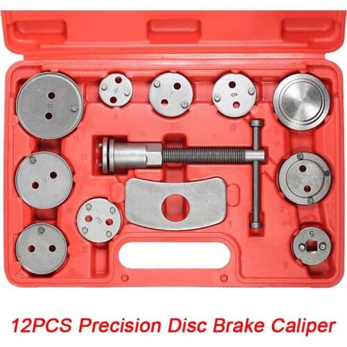 12pcs Universal Car Auto Precision Disc Brake Caliper Wind Back Tool Kit Brake Pad Brake Pump Brake Piston Car Repair Tool Kit