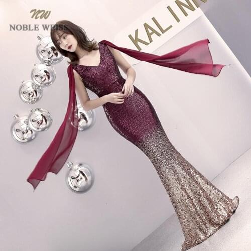 Evening dresses sexy v-neck mermaid multicolor sequin Prom dress floor length in stock evening gown