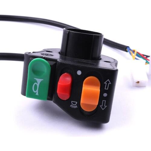 1/2/5pcs Black red green colors 38cm Headlight Switch Horn Turn Signal Ebike Motorcycle Scooter ATV with 7/8" handlebars