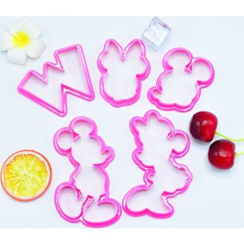1Set Disney Mickey Mouse Soap Candle Mold Fondant Cake Decorating Tools Chocolate Candy Molds Cupcake Baking Mould