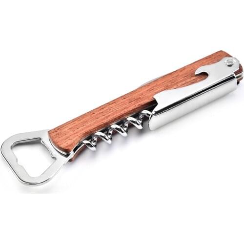 1 PCS Engraved Corkscrew opener Gift Idea Personalized beer bar Wooden Handle Bottle Opener Wedding
