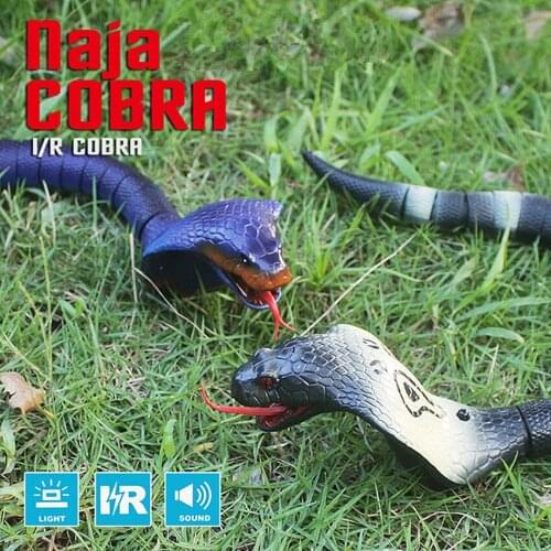 1Pcs Plastic Infrared remote control Cobra Funny Gadgets Novelty Surprise Practical Jokes Simulation Animal Prank RC Snake Toy