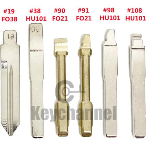 X10 Lishi HU101 FO21 FO38 Car Remote KD Key Blade For Ford Fusion Focus Mondeo Fiesta Galaxy Flip Blank #19 38 90 91 98 NO.109