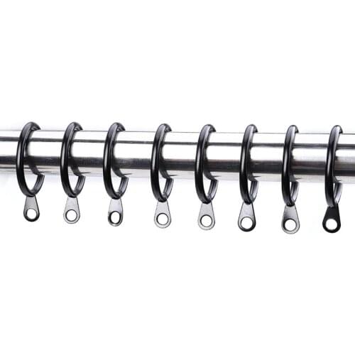 30Pcs 30mm Curtain Hook Roman Rings 100% Metal Curtain Rod Hook Rings Curtain Accessories Black Hook Rings Home Decoration