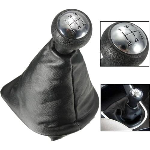5 Speed Car Accessories Leather Shifter Head Boot Leather Crocodile Boots Manual Shift Knob For Peugeot 207 307 406