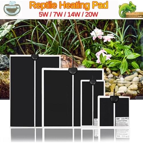 5W/7W/14W/20W Pet Heating Pad Reptile Electric Blanket Warm Adjustable Temperature Controller Incubator Mat Tools EU/US Plug