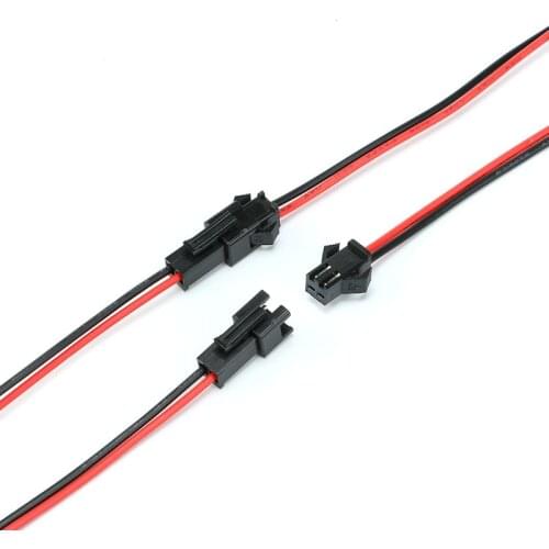 50-10 Pairs 2pin SM Connector Wire Led Plug Connectors For SMD 5050 3528 3014 5630 LED Strip Strips Cable 22AWG 10cm 20cm