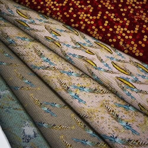 50cm*140cm Flower Printed Printed Bullet Texture Liverpool Fabric For clothing Stretch Knit Fabric0 For Hair Band L19164