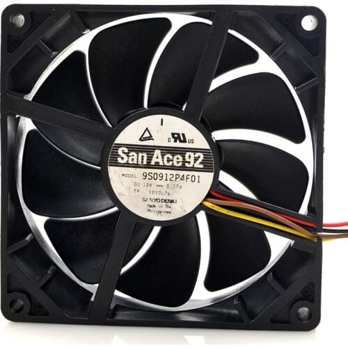 9S FOR SANYO 9S0912P4F01 9025 9CM Zero Vibration DENKI PWM Speed Control Heat dissipation Fan