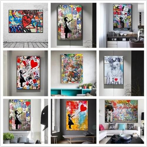Banksy Graffiti Art Abstract Canvas Painting Posters and Prints "Life Is Short Chill The Duck Out" Wall Canvas Art Home Decor
