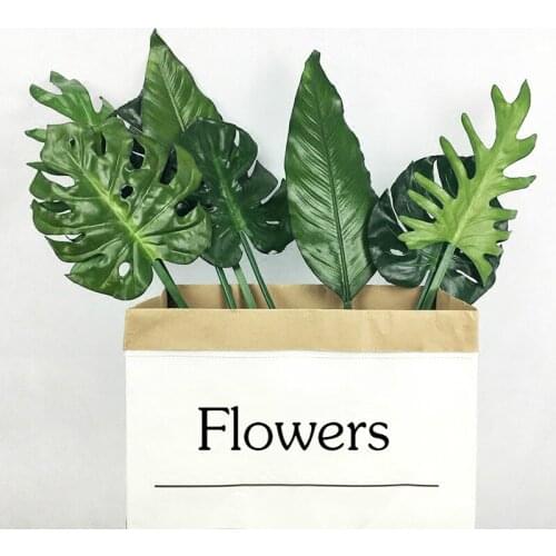 Large Artificial Palm Leaf Green Plants Monstera Leaves Home Wedding Diy Decoration Fake Flowers Artificial Fern Leaves