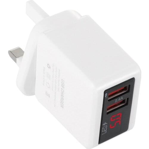 Quick Charge 3.0 LED Display 2 USB Charger 2.4A Fast Charging For iPhone11 Charger Adapter Mobile Phone Chargers For Samsung S10