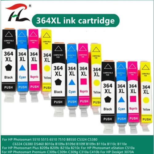 15 pcs printer ink cartridge for HP364XL HP 364 XL for HP Photosmart 5510 5515 6510 B010a B109a B209a Deskjet 3070A HP364