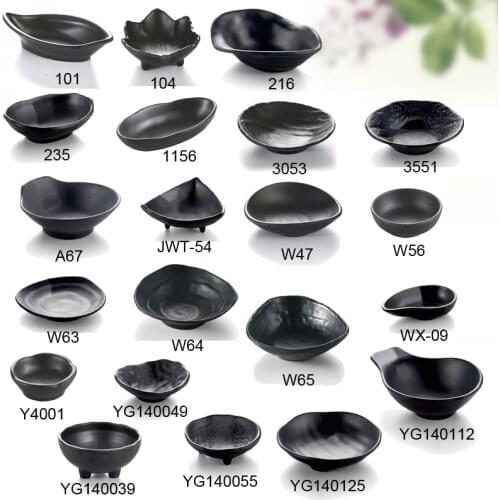Black Frost Melamine Dinnerware Soy Sauce Dish Hot Pot Restaurant Melamine Seasoning Dish A5 Melamine Tableware Wholesale