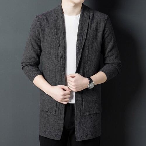 CHUNZUMURONG Men's Long Cardigans