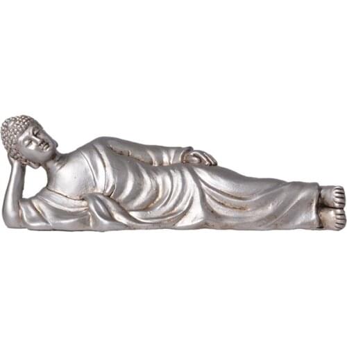 Decorative Sculpture Reclining Buddha Figure Home Decor Display Resin Statue