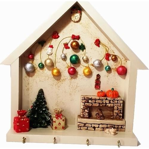 Merland Decorative Wood Fireplace Keychain