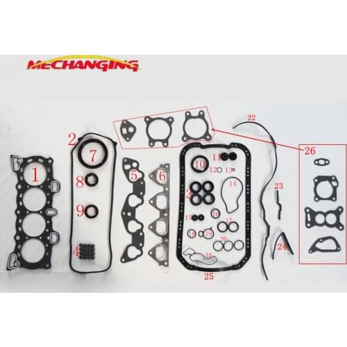 For HONDA CIVIC CONCERTO D15B D15B2 D16A6 D16Z2 D15B4 Engine Parts Engine Rebuild Kits Engine Gasket 06110-P03-010 50115800