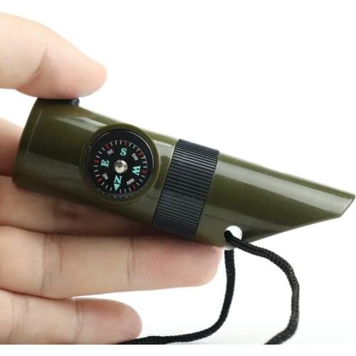 Factory Self-help whilesale Outdoor camping life-saving whistle 7-in-1 whistle multifunctional whistle outdoor products