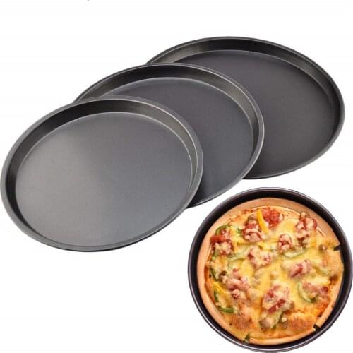 Pizza Stone Pizza Baking Mold Round Deep Dish Pizza Pan Tray Plate Non-stick Mold Baking Tool Baking Mould Pan Pattern