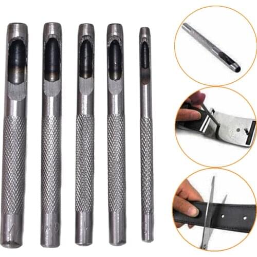 DIY Tool Gasket Belt Hole Punching Leather High Quality New Useful 1/5 Pcs Leather Belt Gasket Hollow Hole Punch/ Cutter Tool