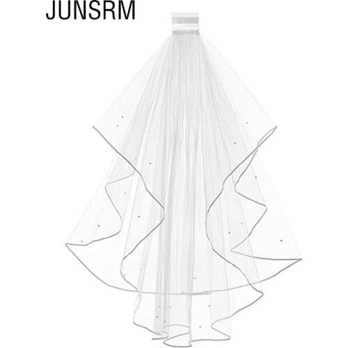 Свадебные короткие фаты JUNSRM China At AliExpress