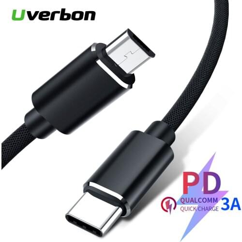 USB Type C To Micro USB 5A Fast Charging Adapter Cable PD 100W QC4.0 Quick Charger Data Cable For Macbook Samsung Xiaomi Huawei