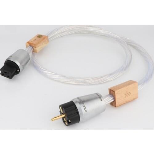 Hifi Audio supreme reference power cord with Gold plated EU version power plug connection without Box