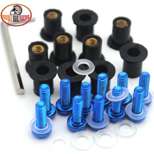 Motorbike Motorcycle 8 Color Universal 10pcs 5mm Windscreen Deflector Windshield Bolt Screw Kit Fixed Decorative Screws