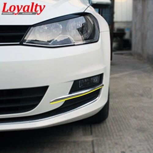 Loyalty Front Fog Lamp Trim Cover for Volkswagen Golf 7 MK7 2014 2015 2016 ABS Chromeing Car Accessories