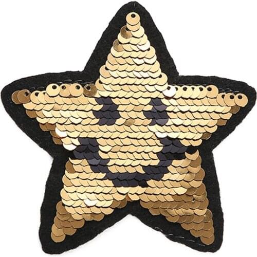 Change Color Sequins Patch Reversible Sew On Star Tower For Clothes DIY Clothing Coat 669