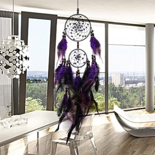 Natural feather dream catcher car decoration pendant wedding dream catcher wall decoration