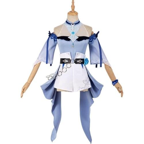 NEW Genshin Impact Sea Breeze Dandelion Jean Qin Cosplay Costume Summer Pool Party Women Swimwear Swimsuit Uniform C321M221